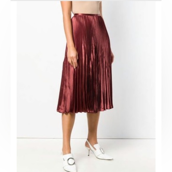 Vince Dresses & Skirts - Vince Chevron Pleated Skirt, Anise size 10
